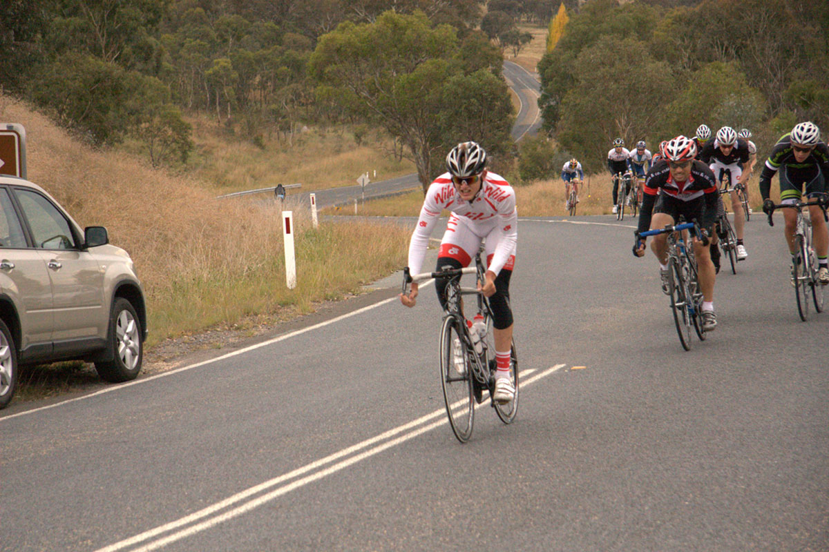 Sean Whitfield participating in the Canberra CC Roadrace