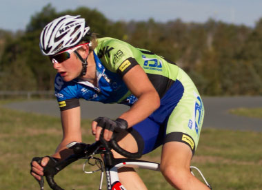Sean Whitfield riding his racing bike